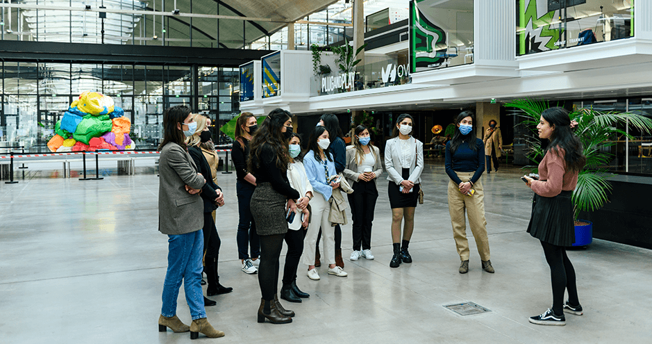 Group of HEC Paris Students at Station F, Paris