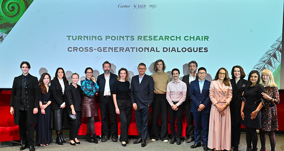 Cartier - ESCP - HEC Paris Turning Points Chair Cross-generational Dialogues with Cyrille Vigneron, Anne Laure Seiller and Ben Voyer and Gen Z Observatory - March 2024