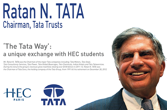 hec paris receives ratan tata honoris