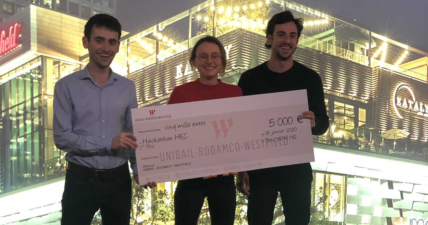 HACKATON d’HEC Paris et Unibail-Rodamco-Westfield - vainqueurs