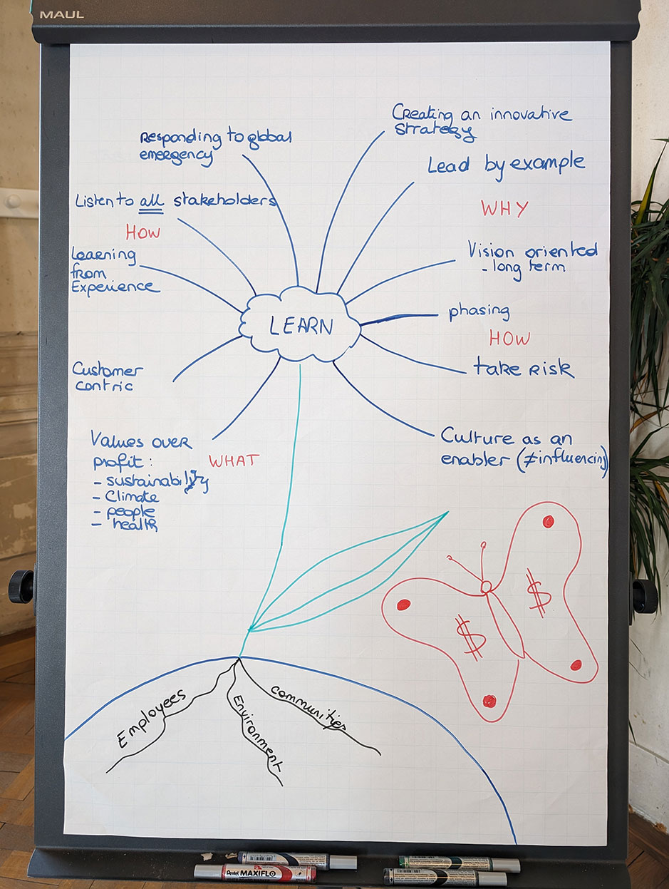 whiteboard mind map centered on 