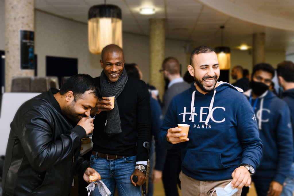 HEC Paris EMBA alumnus Rene Azeez and classmates