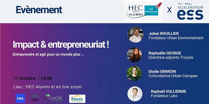 conference entrepreneuriat et impact à HEC Paris