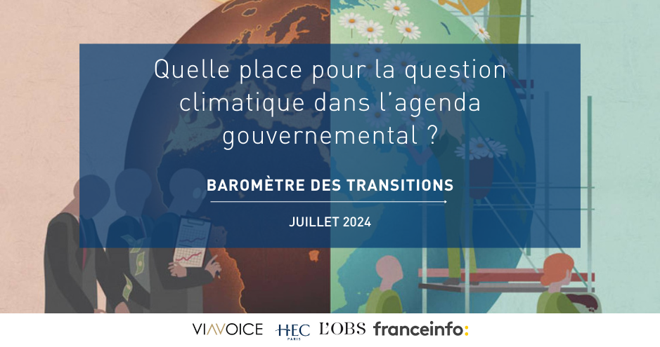 Les Français demandent une action climatique forte du prochain gouvernement - Baromètre des Transitions par Viavoice pour HEC Paris, Le Nouvel Obs et France Info - Juillet 2024